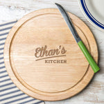Round His Kitchen Personalised Chopping Board - Dustandthings.com