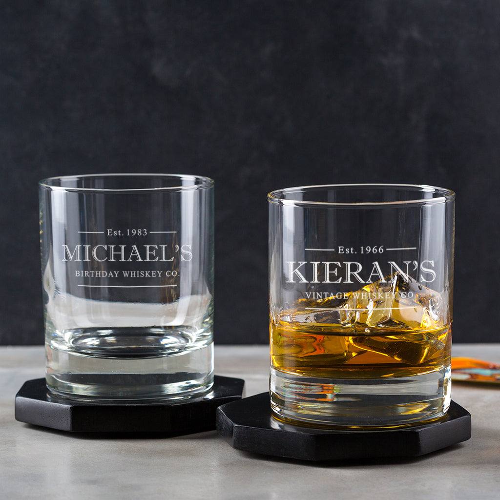 Personalised Whiskey Glass Tumbler - Dustandthings.com