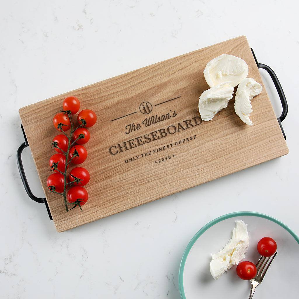 Personalised Large Oak Family Cheese Board - Dustandthings.com