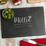 Personalised 'Queen Of Cakes' Serving Board - Dustandthings.com