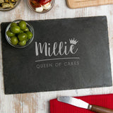 Personalised 'Queen Of Cakes' Serving Board - Dustandthings.com