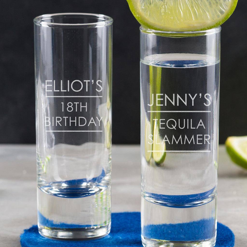 Personalised Shot Glass - Engraved Shot Glass - Dustandthings.com